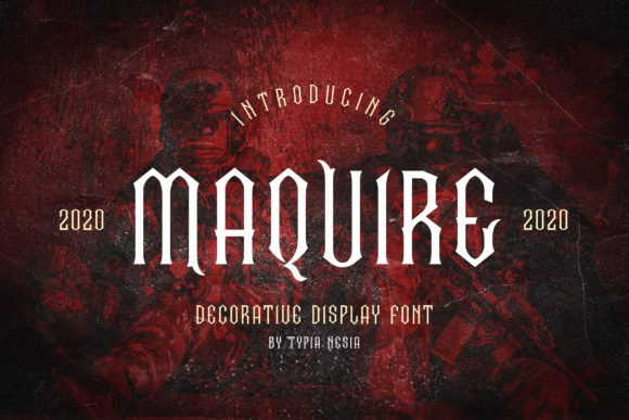 Maquire: A Vintage Display Font for Digital Brand Identity